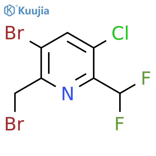 3-Bromo-2-(bromomethyl)-5-chloro-6-(difluoromethyl)pyridine structure