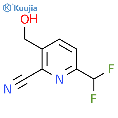 2-Cyano-6-(difluoromethyl)pyridine-3-methanol structure
