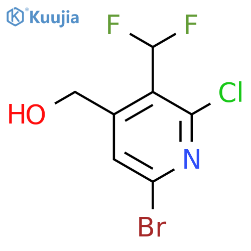 6-Bromo-2-chloro-3-(difluoromethyl)pyridine-4-methanol structure
