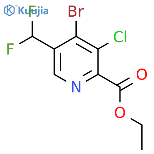Ethyl 4-bromo-3-chloro-5-(difluoromethyl)pyridine-2-carboxylate structure