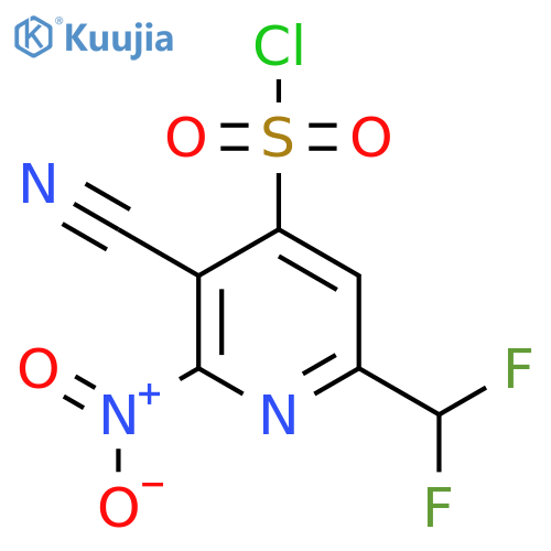 3-Cyano-6-(difluoromethyl)-2-nitropyridine-4-sulfonyl chloride structure