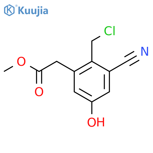 Methyl 2-chloromethyl-3-cyano-5-hydroxyphenylacetate structure