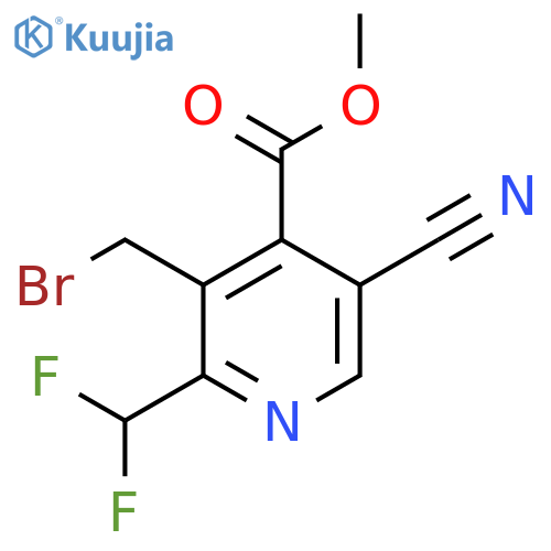 Methyl 3-(bromomethyl)-5-cyano-2-(difluoromethyl)pyridine-4-carboxylate structure