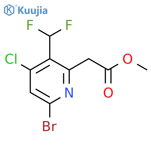 Methyl 6-bromo-4-chloro-3-(difluoromethyl)pyridine-2-acetate structure