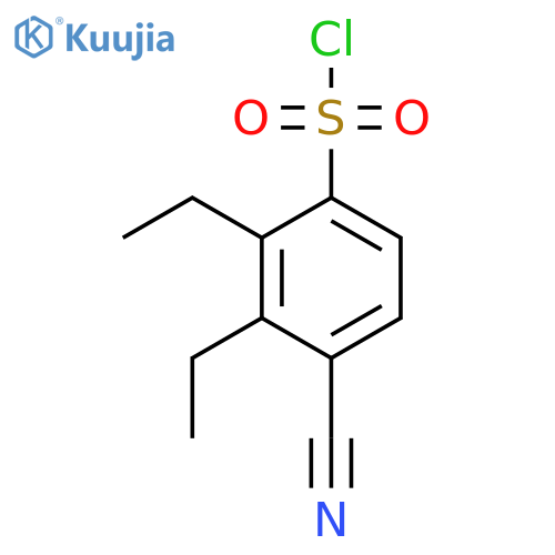 4-Cyano-2,3-diethylbenzenesulfonyl chloride structure