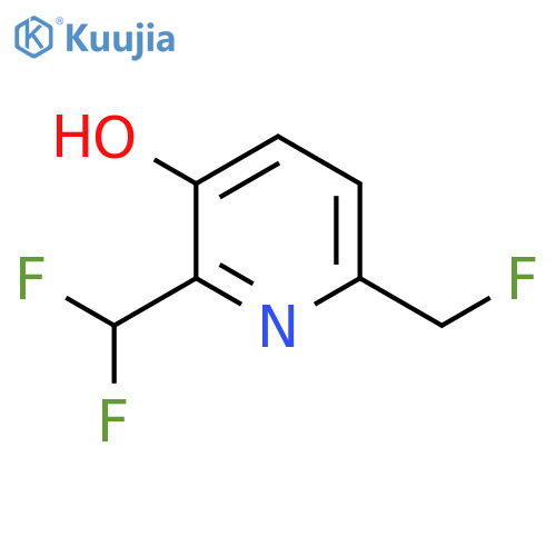 2-(Difluoromethyl)-6-(fluoromethyl)-3-hydroxypyridine structure