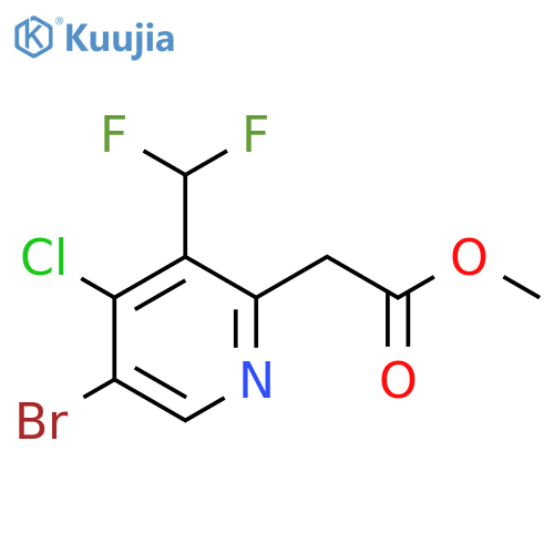 Methyl 5-bromo-4-chloro-3-(difluoromethyl)pyridine-2-acetate structure