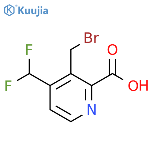 3-(Bromomethyl)-4-(difluoromethyl)pyridine-2-carboxylic acid structure