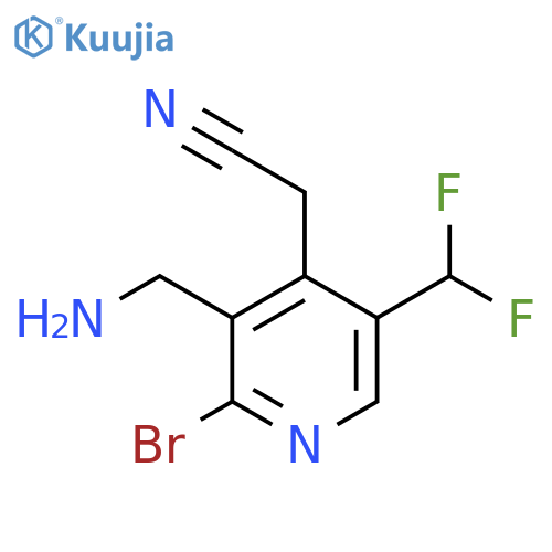 3-(Aminomethyl)-2-bromo-5-(difluoromethyl)pyridine-4-acetonitrile structure