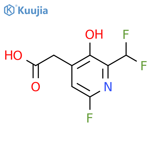 2-(Difluoromethyl)-6-fluoro-3-hydroxypyridine-4-acetic acid structure