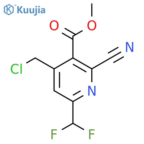 Methyl 4-(chloromethyl)-2-cyano-6-(difluoromethyl)pyridine-3-carboxylate structure