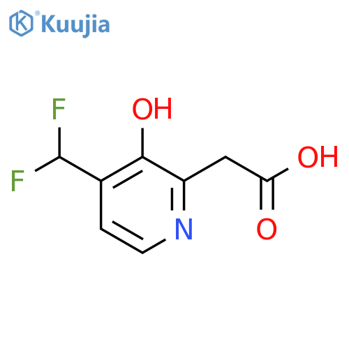 4-(Difluoromethyl)-3-hydroxypyridine-2-acetic acid structure