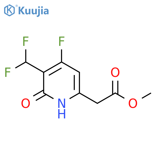 Methyl 3-(difluoromethyl)-4-fluoro-2-hydroxypyridine-6-acetate structure