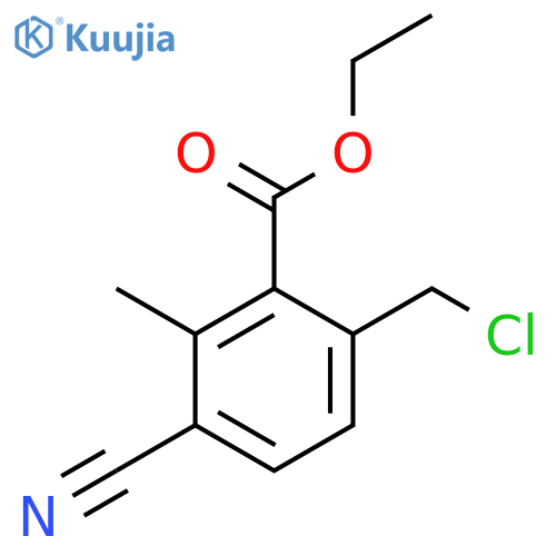 Ethyl 6-chloromethyl-3-cyano-2-methylbenzoate structure