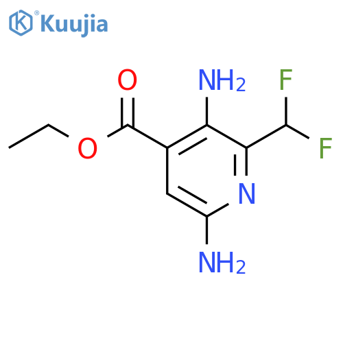 Ethyl 3,6-diamino-2-(difluoromethyl)pyridine-4-carboxylate structure