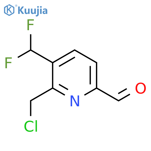 2-(Chloromethyl)-3-(difluoromethyl)pyridine-6-carboxaldehyde structure