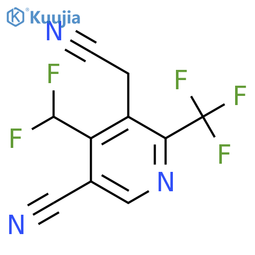5-Cyano-4-(difluoromethyl)-2-(trifluoromethyl)pyridine-3-acetonitrile structure