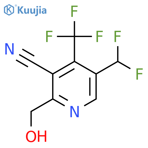 3-Cyano-5-(difluoromethyl)-4-(trifluoromethyl)pyridine-2-methanol structure