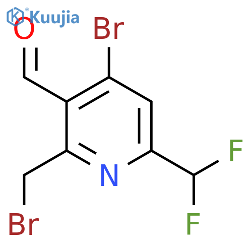 4-Bromo-2-(bromomethyl)-6-(difluoromethyl)pyridine-3-carboxaldehyde structure