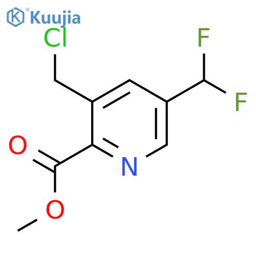 Methyl 3-(chloromethyl)-5-(difluoromethyl)pyridine-2-carboxylate structure