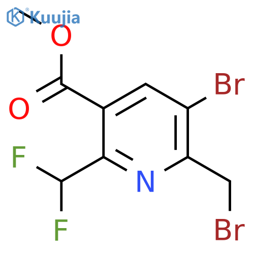 Methyl 3-bromo-2-(bromomethyl)-6-(difluoromethyl)pyridine-5-carboxylate structure