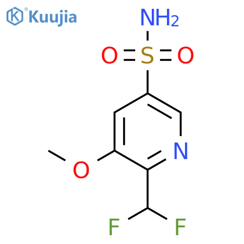 2-(Difluoromethyl)-3-methoxypyridine-5-sulfonamide structure