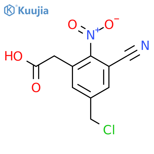 5-Chloromethyl-3-cyano-2-nitrophenylacetic acid structure