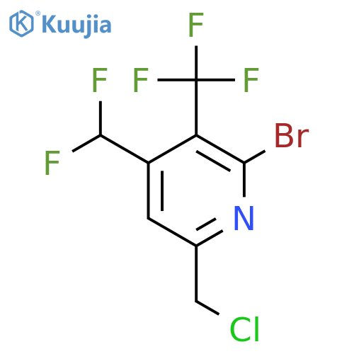 2-Bromo-6-(chloromethyl)-4-(difluoromethyl)-3-(trifluoromethyl)pyridine structure