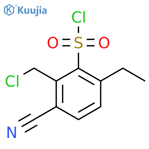 2-Chloromethyl-3-cyano-6-ethylbenzenesulfonyl chloride structure