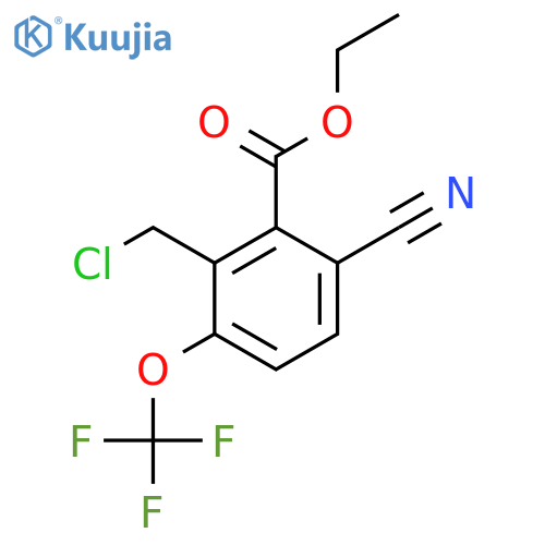 Ethyl 2-chloromethyl-6-cyano-3-(trifluoromethoxy)benzoate structure
