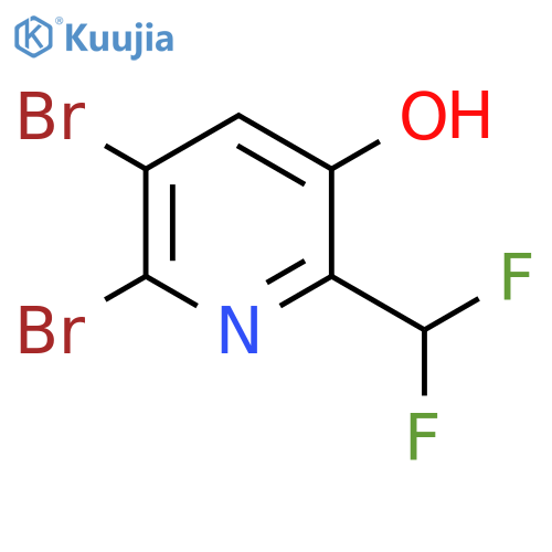 5,6-Dibromo-2-(difluoromethyl)pyridin-3-ol structure