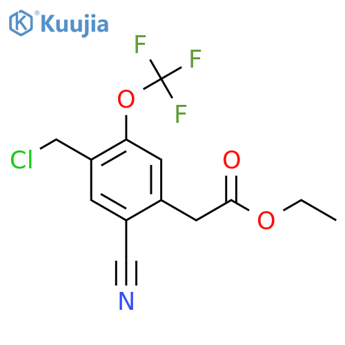 Ethyl 4-chloromethyl-2-cyano-5-(trifluoromethoxy)phenylacetate structure
