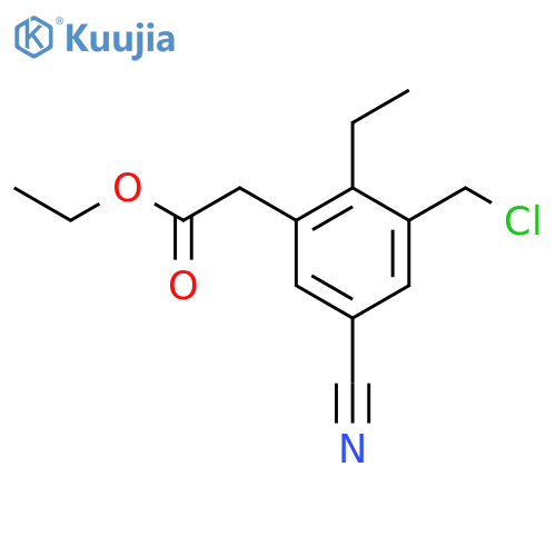 Ethyl 3-chloromethyl-5-cyano-2-ethylphenylacetate structure