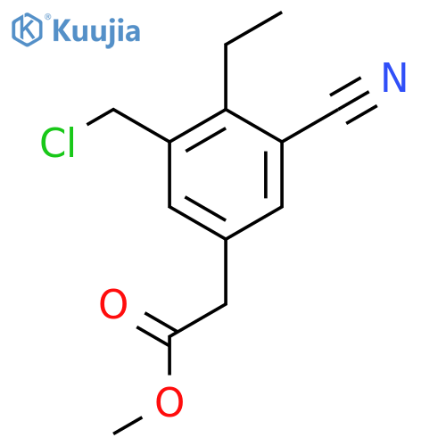 Methyl 3-chloromethyl-5-cyano-4-ethylphenylacetate structure