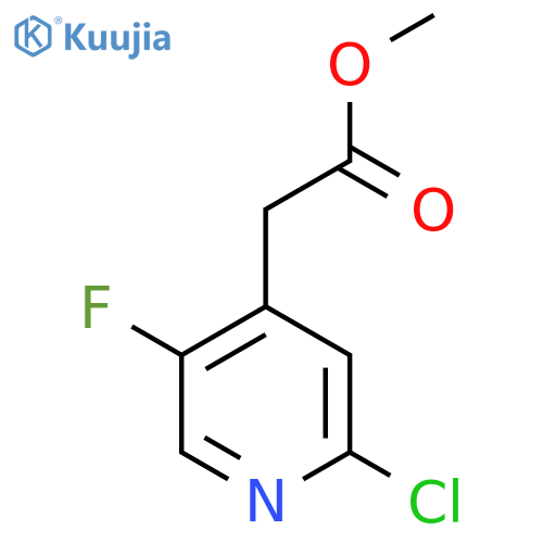 Methyl 2-chloro-5-fluoropyridine-4-acetate structure