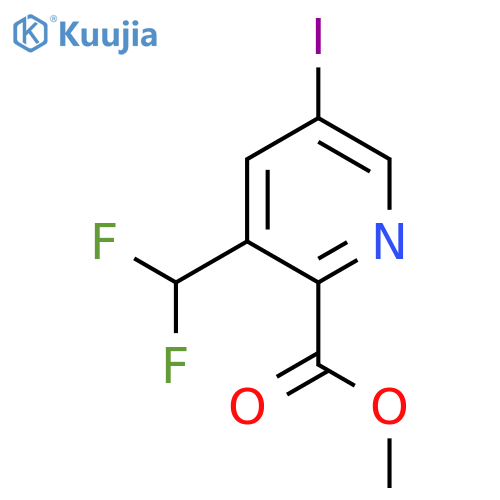Methyl 3-(difluoromethyl)-5-iodopyridine-2-carboxylate structure
