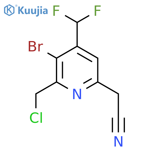 3-Bromo-2-(chloromethyl)-4-(difluoromethyl)pyridine-6-acetonitrile structure