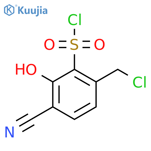 6-Chloromethyl-3-cyano-2-hydroxybenzenesulfonyl chloride structure