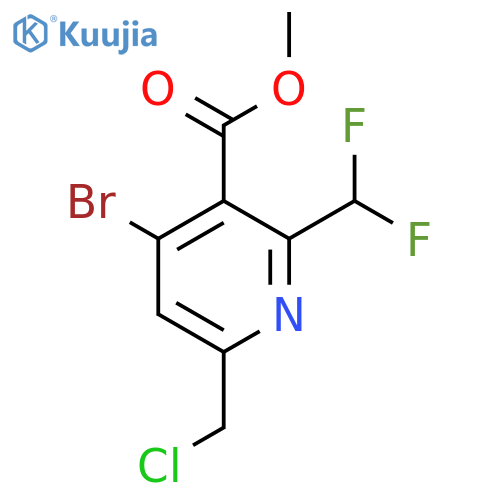 Methyl 4-bromo-6-(chloromethyl)-2-(difluoromethyl)pyridine-3-carboxylate structure