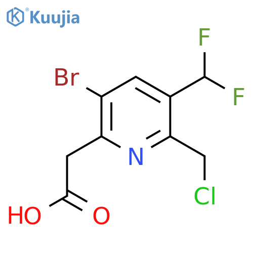 5-Bromo-2-(chloromethyl)-3-(difluoromethyl)pyridine-6-acetic acid structure