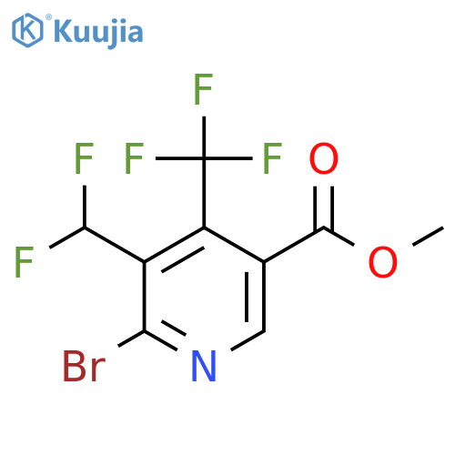 Methyl 2-bromo-3-(difluoromethyl)-4-(trifluoromethyl)pyridine-5-carboxylate structure