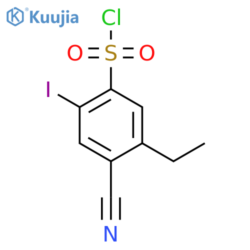 4-Cyano-5-ethyl-2-iodobenzenesulfonyl chloride structure