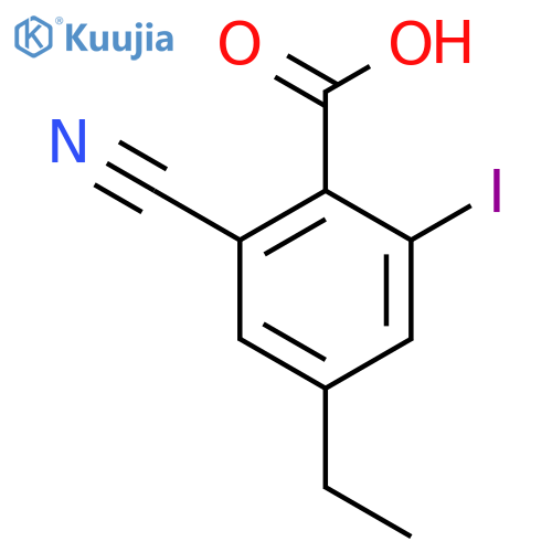 2-Cyano-4-ethyl-6-iodobenzoic acid structure