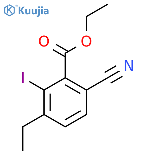 Ethyl 6-cyano-3-ethyl-2-iodobenzoate structure