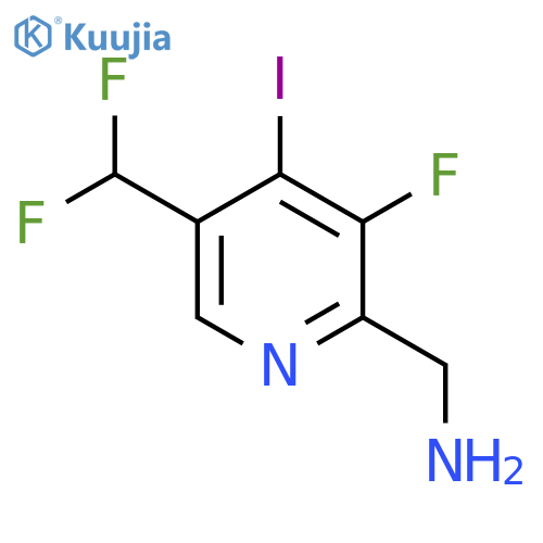 2-(Aminomethyl)-5-(difluoromethyl)-3-fluoro-4-iodopyridine structure