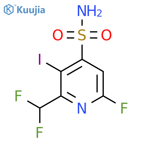 2-(Difluoromethyl)-6-fluoro-3-iodopyridine-4-sulfonamide structure