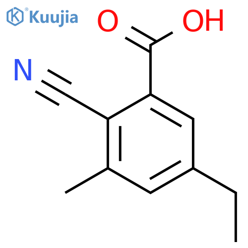 2-Cyano-5-ethyl-3-methylbenzoic acid structure