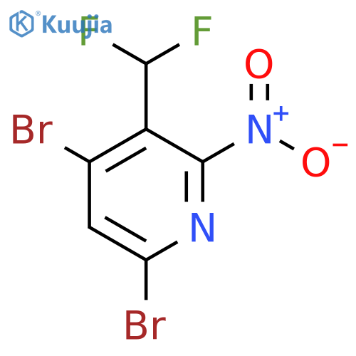 4,6-Dibromo-3-(difluoromethyl)-2-nitropyridine structure