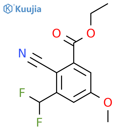 Ethyl 2-cyano-3-difluoromethyl-5-methoxybenzoate structure