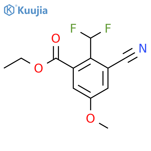 Ethyl 3-cyano-2-difluoromethyl-5-methoxybenzoate structure